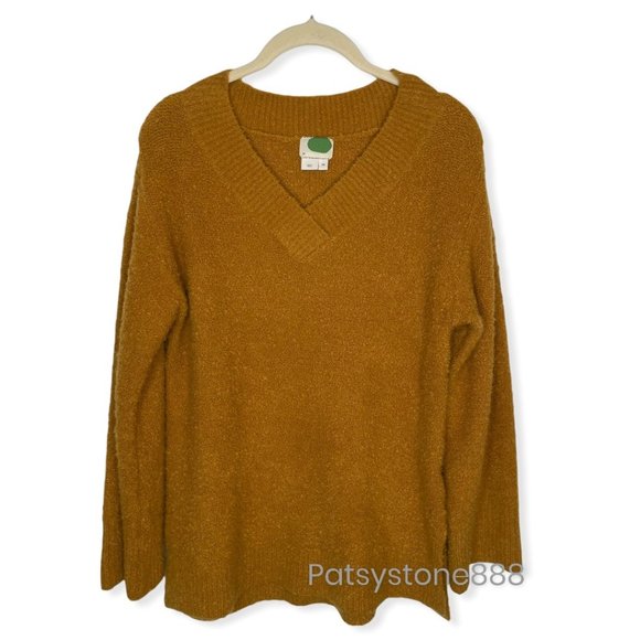 Anthropologie Sweaters - Anthropologie Alpaca Blend Mustard V-Neck Sweater, XS